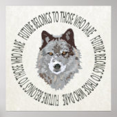 toekomst van de wolf die durft te leven poster (Voorkant)