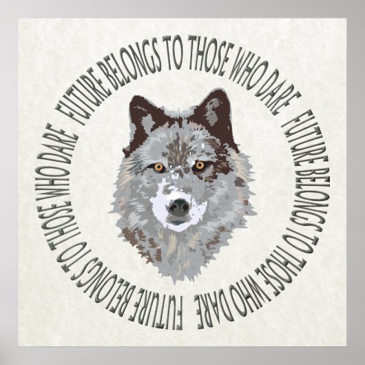 toekomst van de wolf die durft te leven poster (Voorkant)