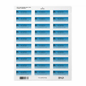 Toekomst van mevrouw Blue Beach Wedding Return Etiket (Full Sheet)