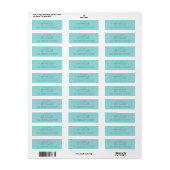 Toekomst van mevrouw Blue Wedding Return Etiket (Full Sheet)