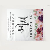 Toekomst van mevrouw Burgundy Floral - Aangepast V Wandkleed (Voorkant (horizontaal))