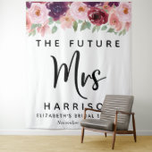 Toekomst van mevrouw Burgundy Floral - Aangepast V Wandkleed (In situ)