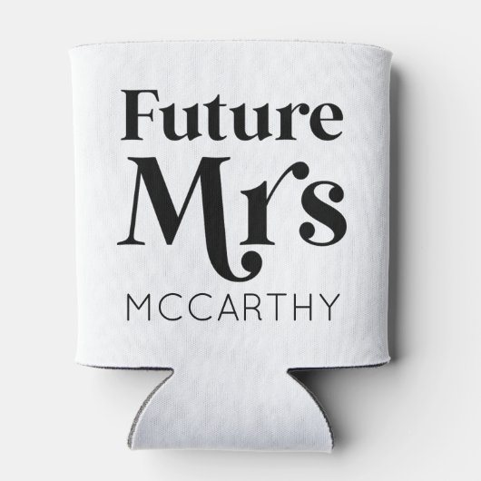 Toekomst van mevrouw Custom Achternaam Bride om ve Blikjeskoeler (Achterkant)