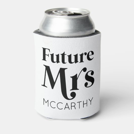 Toekomst van mevrouw Custom Achternaam Bride om ve Blikjeskoeler (Blikje Achterkant)