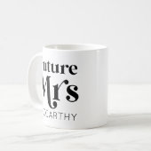 Toekomst van mevrouw Custom Achternaam Bride om ve Koffiemok (Voorkant links)