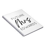 Toekomst van mevrouw Custom Achternaam Bride om ve Notitieboek (Rechterzijde)