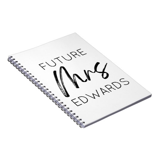 Toekomst van mevrouw Custom Achternaam Bride om ve Notitieboek (Rechterzijde)