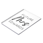 Toekomst van mevrouw Custom Achternaam Bride om ve Notitieboek (Linkerzijde)