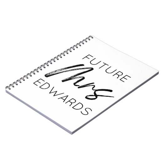 Toekomst van mevrouw Custom Achternaam Bride om ve Notitieboek (Linkerzijde)