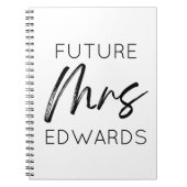 Toekomst van mevrouw Custom Achternaam Bride om ve Notitieboek (Voorkant)