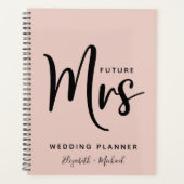Toekomst van mevrouw Gepersonaliseerde Blush Pink  Planner (Voorkant)
