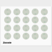 Toekomst van mevrouw Green Foliage Wedding Return Ronde Sticker (Vel)