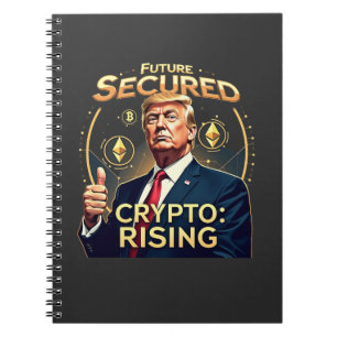 Toekomst Veilig Crypto Stijgend Trump Inauguratie Notitieboek
