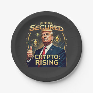 Toekomst Veilig Crypto Stijgend Trump Inauguratie Papieren Bordje