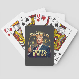 Toekomst Veilig Crypto Stijgend Trump Inauguratie Pokerkaarten