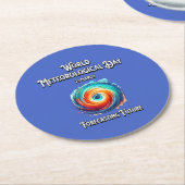 Toekomst voorspellen. ronde kartonnen onderzetter (Gebogen)