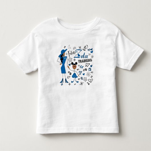 Toekomst Zeta in training Zeta Phi Beta Toddler Kinder Shirts (Voorkant)