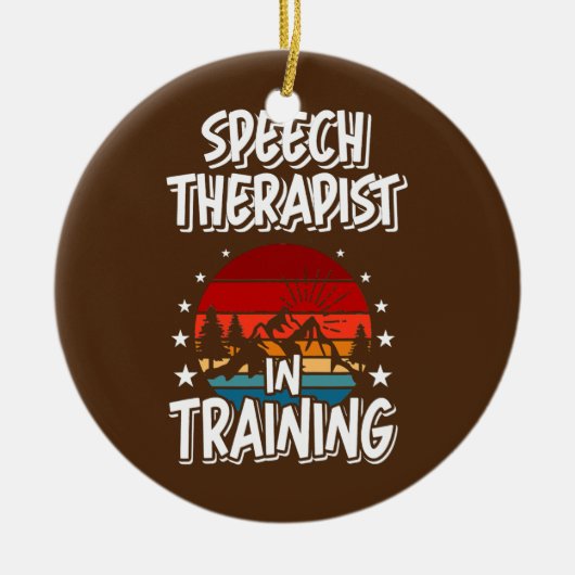 Toekomstbestendige spraak in training Toekomstige  Keramisch Ornament (Voorkant)