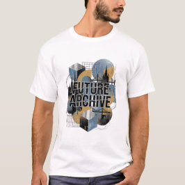 Toekomstig Archief Retro Geometrisch Stedelijk Lan T-shirt