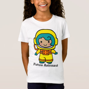Toekomstig astronaut meisje in ruimtepak t-shirt