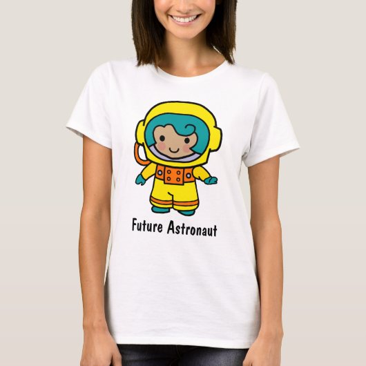 Toekomstig astronautenmeisje in Spacesuit T-shirt (Voorkant)