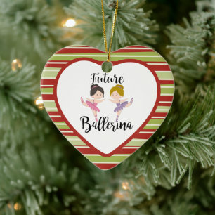 toekomstig ballerina keramisch ornament