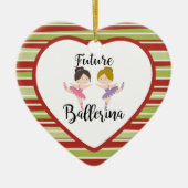 toekomstig ballerina keramisch ornament (Voorkant)