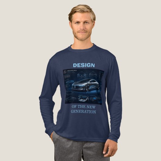 Toekomstig blauwdrukconcept voor auto-engineering Tri-Blend shirt (Voorkant)