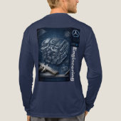 Toekomstig blauwdrukconcept voor auto-engineering Tri-Blend shirt (Achterkant volledig)