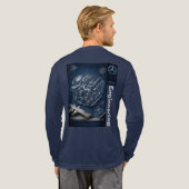 Toekomstig blauwdrukconcept voor auto-engineering Tri-Blend shirt (Achterkant)