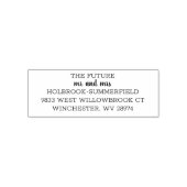 Toekomstig bruidspaar retouradres trouwkaart  zelfinktende stempel (Design)