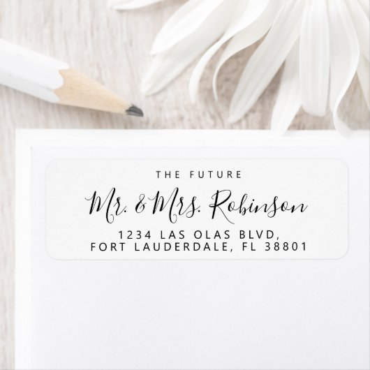 Toekomstig bruidspaar script huwelijksretouradres etiket (Insitu)