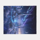 🌌 Toekomstig Comfort Fleece Deken (Voorkant (Horizontaal))