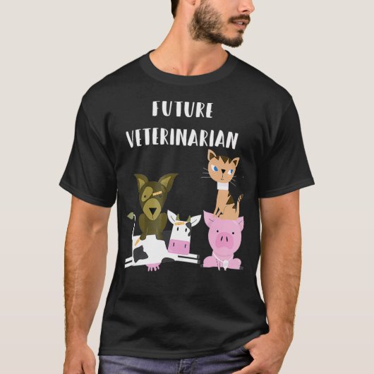 Toekomstig Dierenvriend van de veearts T-shirt (Voorkant)
