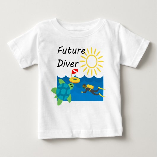 Toekomstig duikontwerp - Baby Fine Jersey T-Shirt (Voorkant)