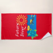 Toekomstig duikontwerp - Beach Towel Strandlaken (Voorkant)