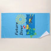 Toekomstig duikontwerp - Beach Towel Strandlaken (Voorkant)