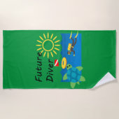 Toekomstig duikontwerp - Beach Towel Strandlaken (Voorkant)