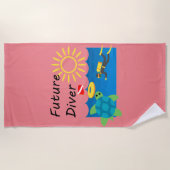Toekomstig duikontwerp - Beach Towel Strandlaken (Voorkant)