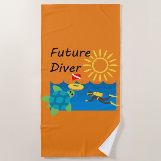 Toekomstig duikontwerp - Beach Towel Strandlaken (Voorkant)