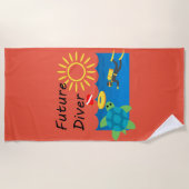 Toekomstig duikontwerp - Beach Towel Strandlaken (Voorkant)