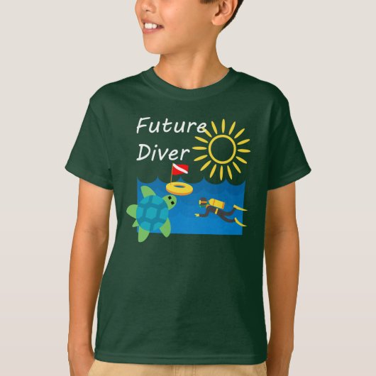 Toekomstig duikontwerp - Kinderen Basic T-Shirt (Voorkant)