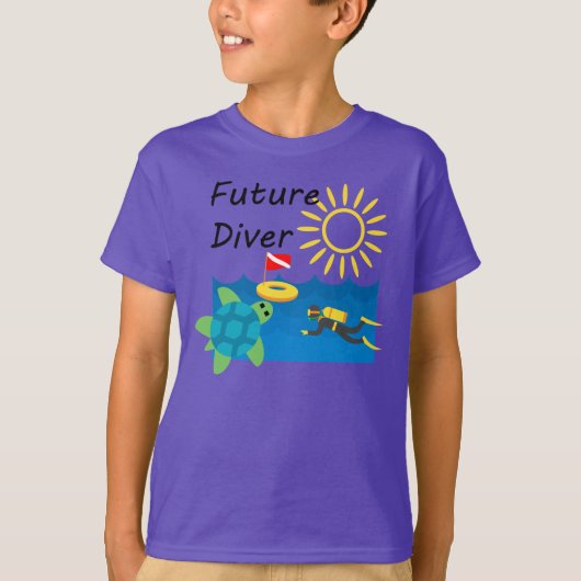 Toekomstig duikontwerp - Kinderen Basic T-Shirt (Voorkant)