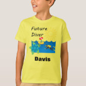Toekomstig duikontwerp - Kinderen Basic T-Shirt (Voorkant)