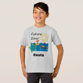 Toekomstig duikontwerp - Kinderen Basic T-Shirt (Voorkant volledig)