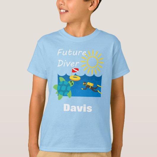 Toekomstig duikontwerp - Kinderen Basic T-Shirt (Voorkant)
