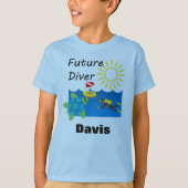 Toekomstig duikontwerp - Kinderen Basic T-Shirt (Voorkant)