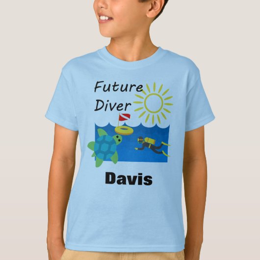 Toekomstig duikontwerp - Kinderen Basic T-Shirt (Voorkant)