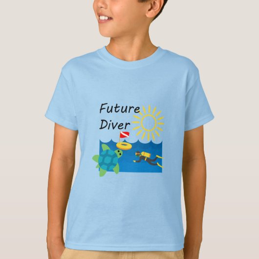 Toekomstig duikontwerp - Kinderen Basic T-Shirt (Voorkant)