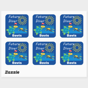 Toekomstig duikontwerp - Vierkante stickers